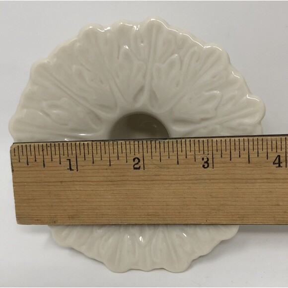 Lenox Woodland Collection Candlestick Holders VTG Ivory Embossed Elegant USA - Picture 12 of 12